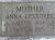 Headstone of Anica Klavzar