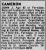 John Cameron Death Notice